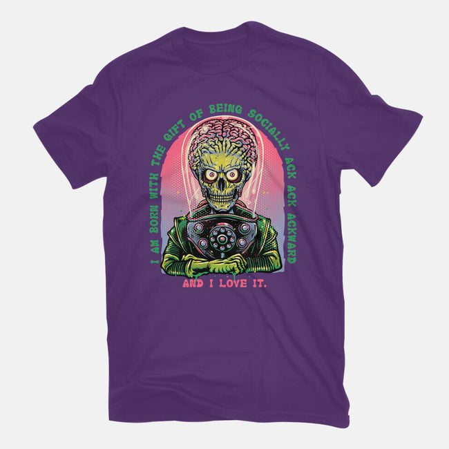 Socially Ack Ack Ackward-Womens-Fitted-Tee-glitchygorilla