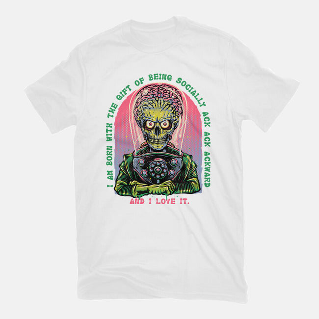 Socially Ack Ack Ackward-Womens-Fitted-Tee-glitchygorilla