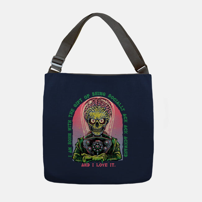 Socially Ack Ack Ackward-None-Adjustable Tote-Bag-glitchygorilla