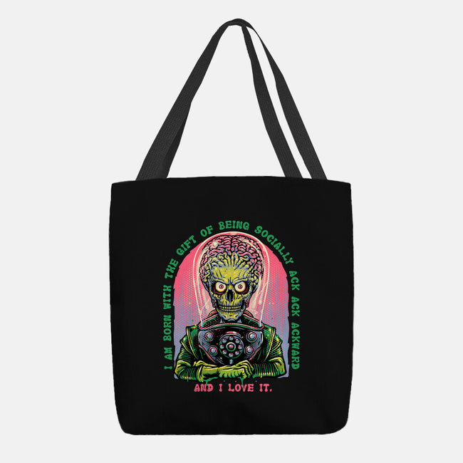 Socially Ack Ack Ackward-None-Basic Tote-Bag-glitchygorilla