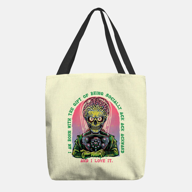 Socially Ack Ack Ackward-None-Basic Tote-Bag-glitchygorilla