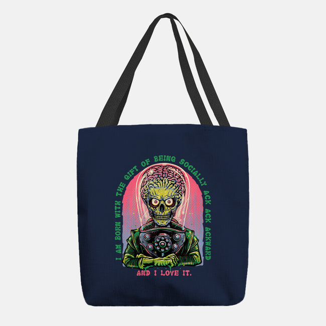 Socially Ack Ack Ackward-None-Basic Tote-Bag-glitchygorilla
