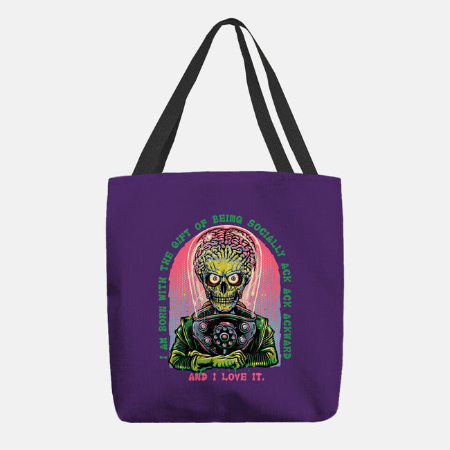 Socially Ack Ack Ackward-None-Basic Tote-Bag-glitchygorilla
