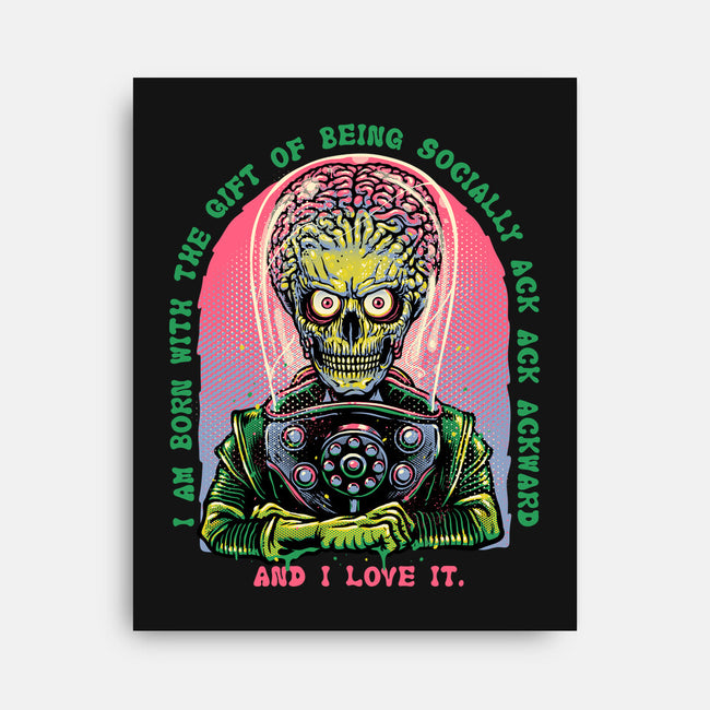 Socially Ack Ack Ackward-None-Stretched-Canvas-glitchygorilla