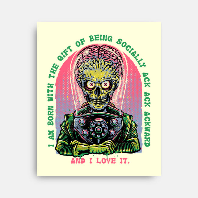 Socially Ack Ack Ackward-None-Stretched-Canvas-glitchygorilla