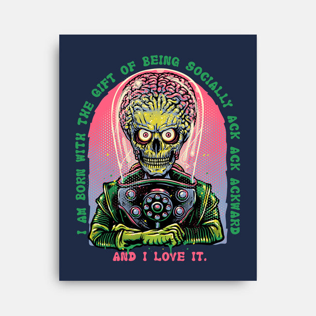 Socially Ack Ack Ackward-None-Stretched-Canvas-glitchygorilla