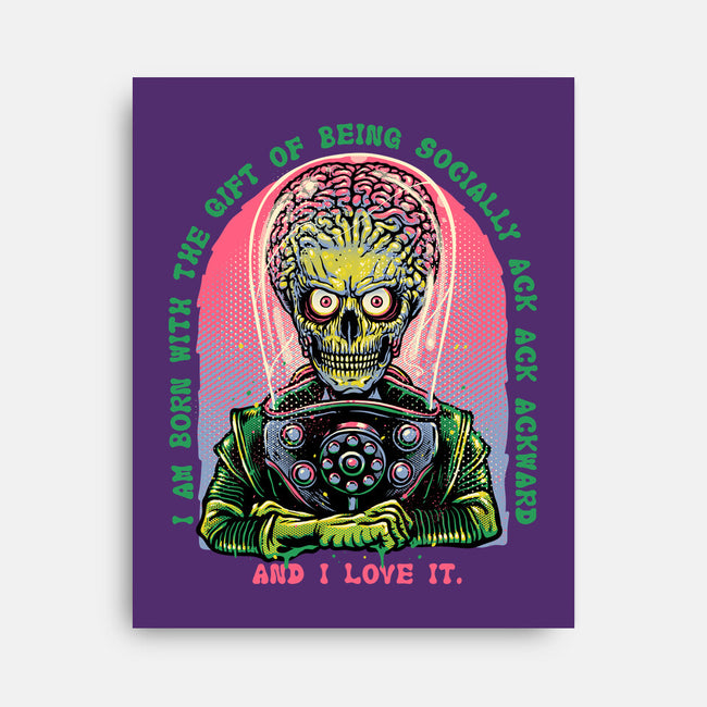 Socially Ack Ack Ackward-None-Stretched-Canvas-glitchygorilla