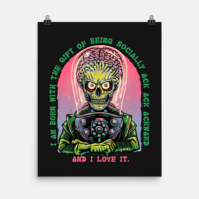 Socially Ack Ack Ackward-None-Matte-Poster-glitchygorilla