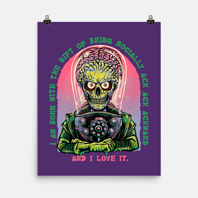 Socially Ack Ack Ackward-None-Matte-Poster-glitchygorilla