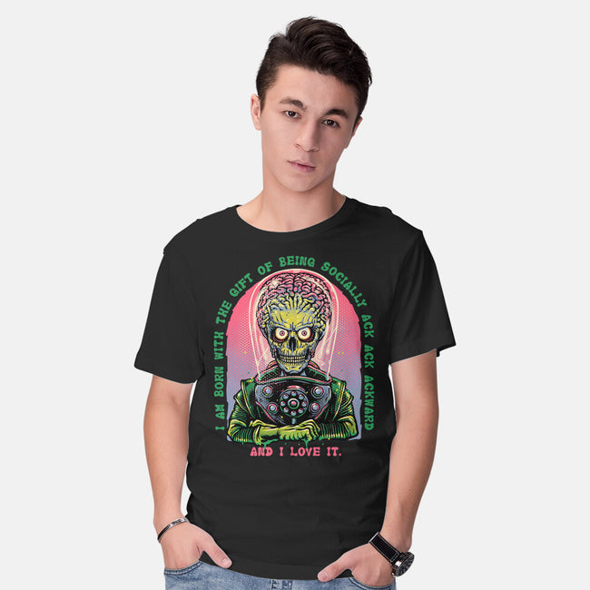 Socially Ack Ack Ackward-Mens-Basic-Tee-glitchygorilla