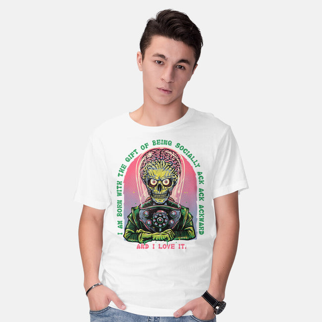Socially Ack Ack Ackward-Mens-Basic-Tee-glitchygorilla