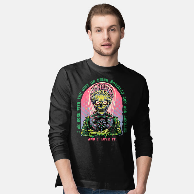 Socially Ack Ack Ackward-Mens-Long Sleeved-Tee-glitchygorilla
