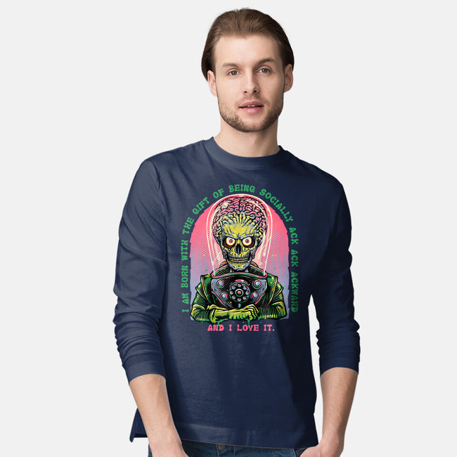 Socially Ack Ack Ackward-Mens-Long Sleeved-Tee-glitchygorilla