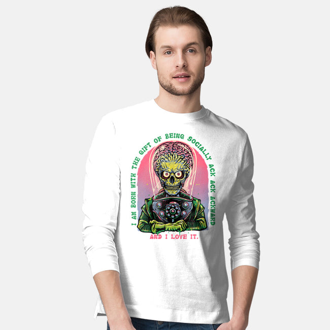 Socially Ack Ack Ackward-Mens-Long Sleeved-Tee-glitchygorilla