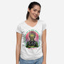 Socially Ack Ack Ackward-Womens-V-Neck-Tee-glitchygorilla