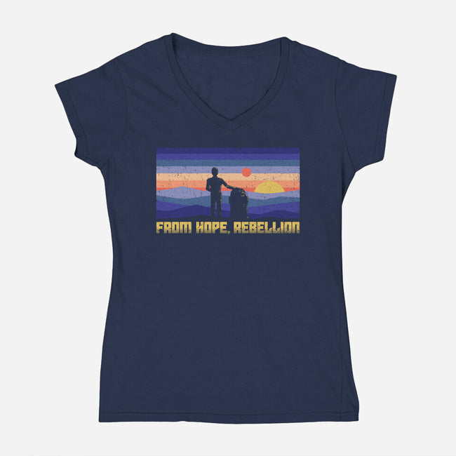 From Hope Rebellion-Womens-V-Neck-Tee-kg07