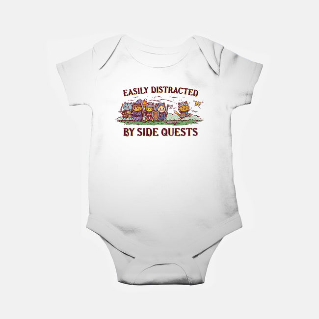 Easily Distracted By Side Quests-Baby-Basic-Onesie-kg07