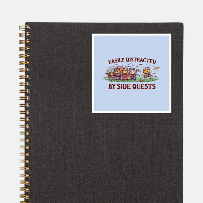Easily Distracted By Side Quests-None-Glossy-Sticker-kg07