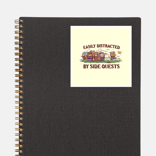 Easily Distracted By Side Quests-None-Glossy-Sticker-kg07