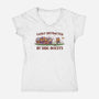 Easily Distracted By Side Quests-Womens-V-Neck-Tee-kg07