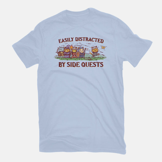 Easily Distracted By Side Quests-Womens-Basic-Tee-kg07