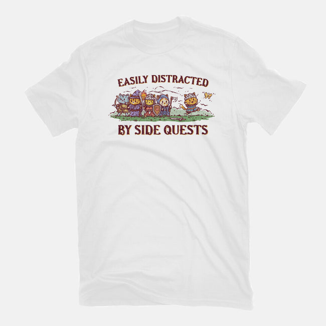 Easily Distracted By Side Quests-Womens-Basic-Tee-kg07