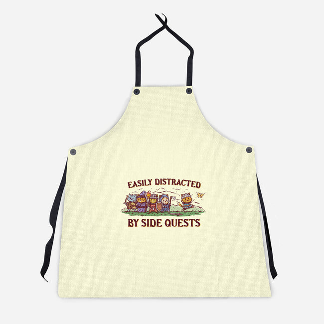 Easily Distracted By Side Quests-Unisex-Kitchen-Apron-kg07