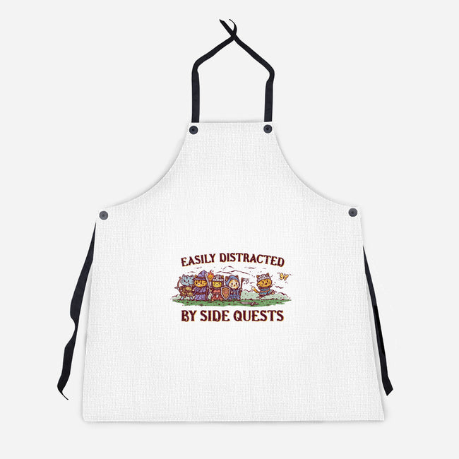 Easily Distracted By Side Quests-Unisex-Kitchen-Apron-kg07