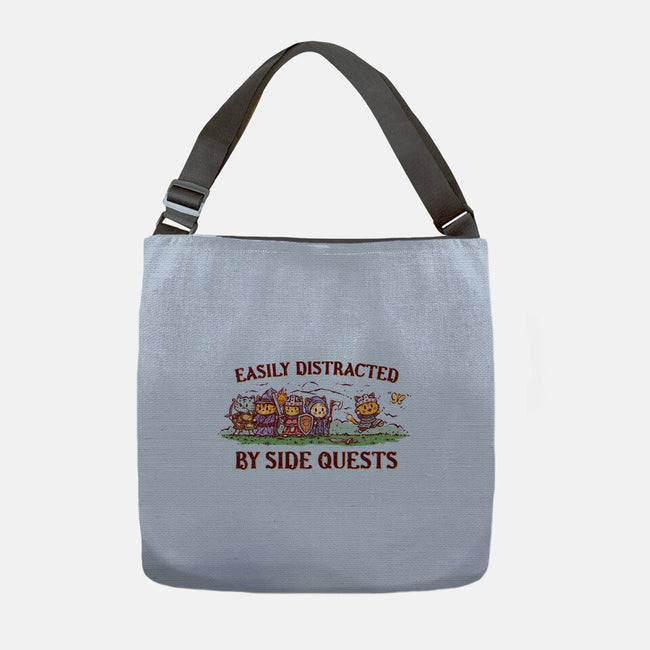 Easily Distracted By Side Quests-None-Adjustable Tote-Bag-kg07