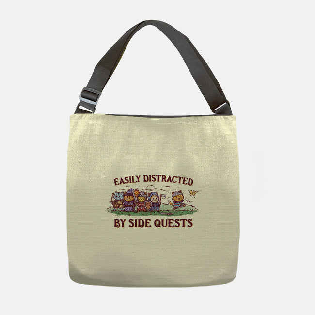 Easily Distracted By Side Quests-None-Adjustable Tote-Bag-kg07
