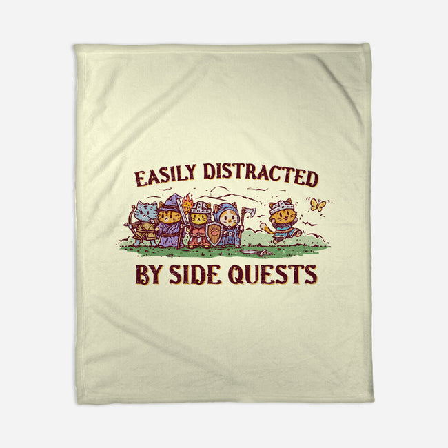 Easily Distracted By Side Quests-None-Fleece-Blanket-kg07