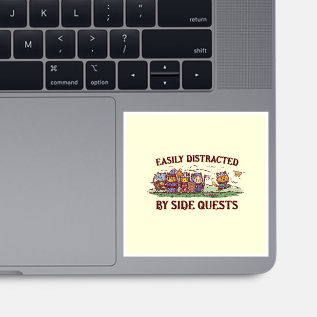 Easily Distracted By Side Quests-None-Glossy-Sticker-kg07