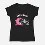 Eat The Rich-Womens-V-Neck-Tee-rocketman_art