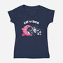 Eat The Rich-Womens-V-Neck-Tee-rocketman_art