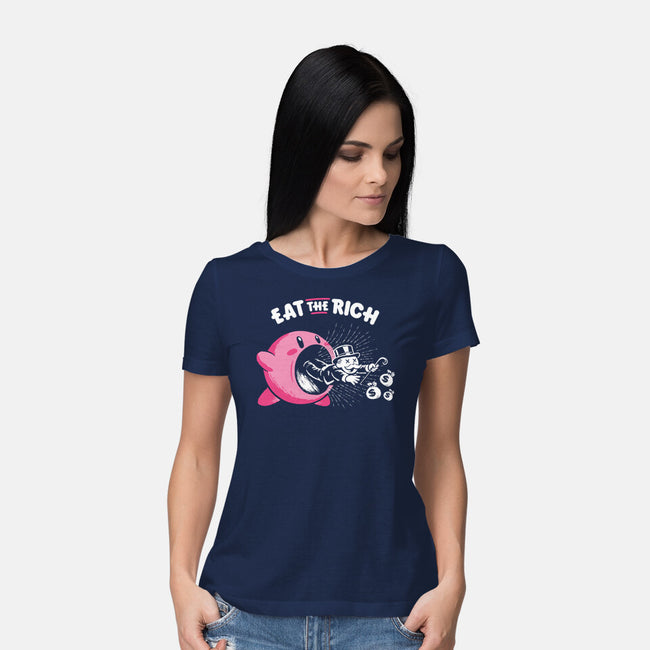 Eat The Rich-Womens-Basic-Tee-rocketman_art