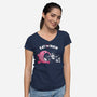 Eat The Rich-Womens-V-Neck-Tee-rocketman_art
