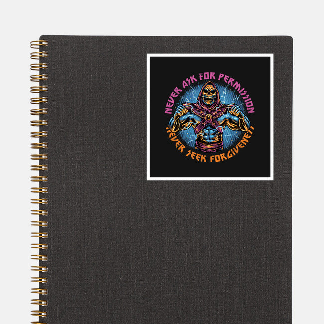 Skeletons Never Ask Permission-None-Glossy-Sticker-glitchygorilla