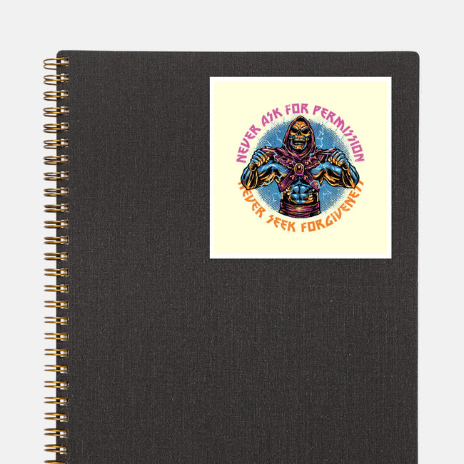 Skeletons Never Ask Permission-None-Glossy-Sticker-glitchygorilla