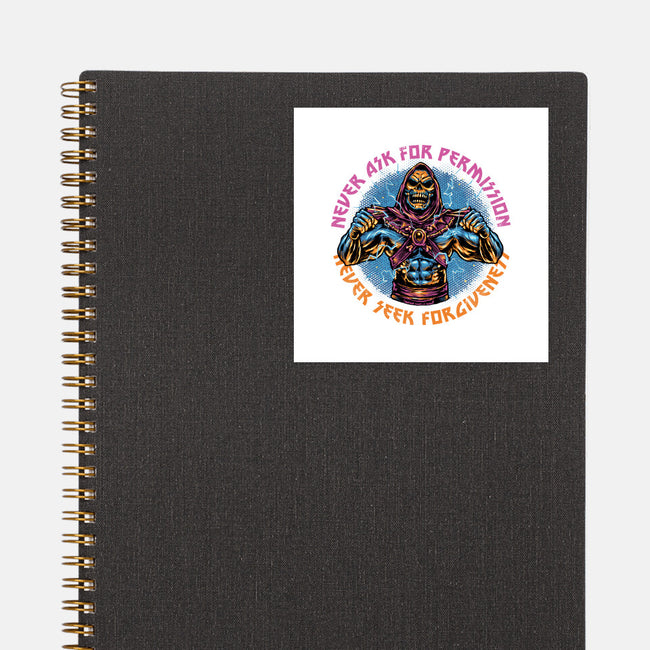 Skeletons Never Ask Permission-None-Glossy-Sticker-glitchygorilla