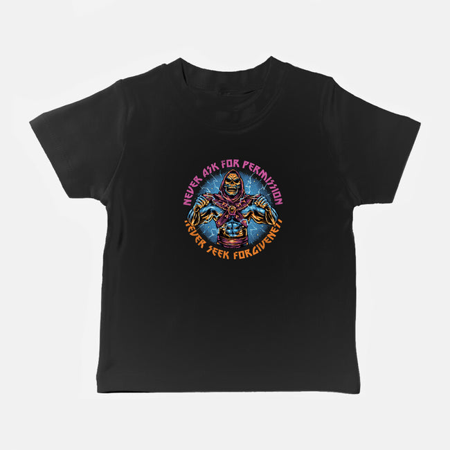Skeletons Never Ask Permission-Baby-Basic-Tee-glitchygorilla