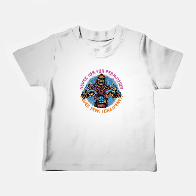 Skeletons Never Ask Permission-Baby-Basic-Tee-glitchygorilla