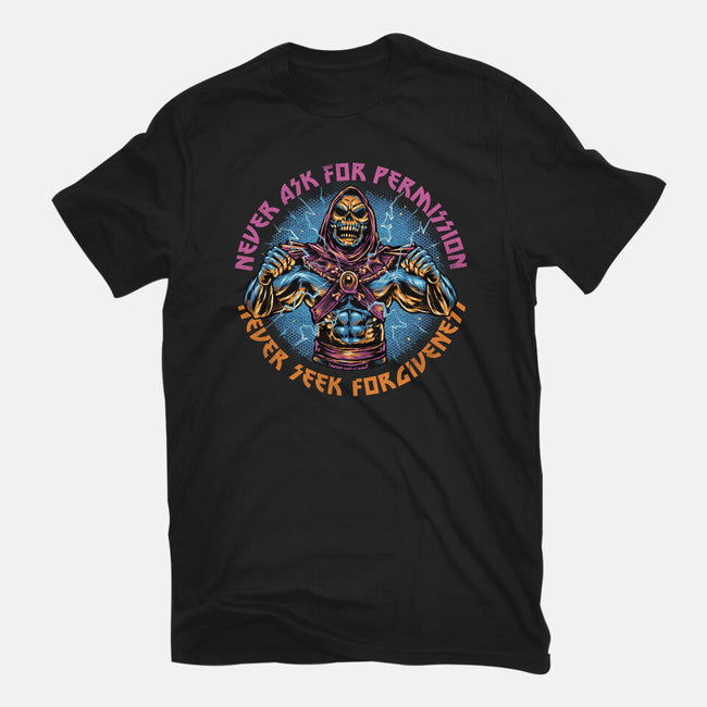 Skeletons Never Ask Permission-Womens-Basic-Tee-glitchygorilla