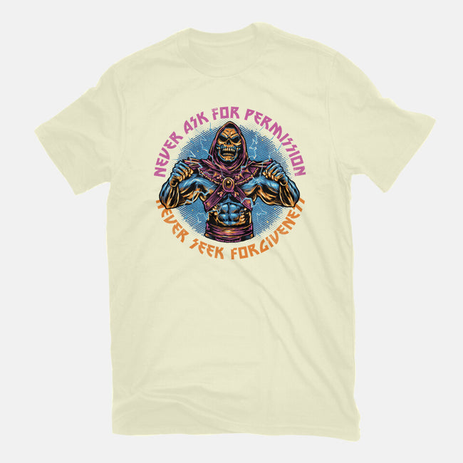 Skeletons Never Ask Permission-Mens-Basic-Tee-glitchygorilla