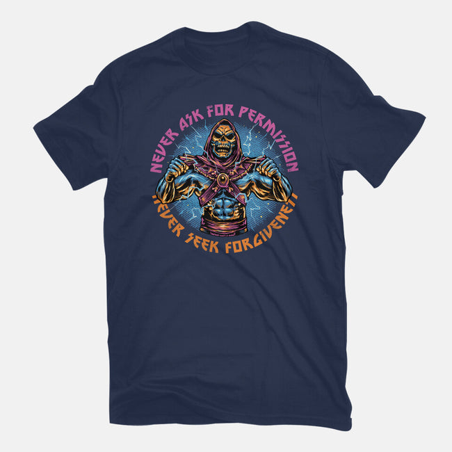 Skeletons Never Ask Permission-Womens-Fitted-Tee-glitchygorilla