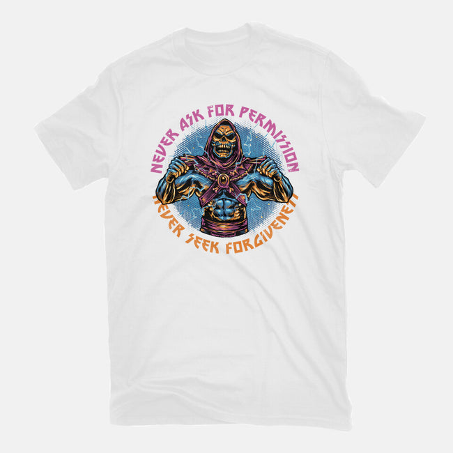 Skeletons Never Ask Permission-Womens-Fitted-Tee-glitchygorilla