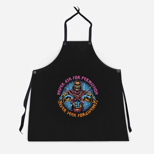Skeletons Never Ask Permission-Unisex-Kitchen-Apron-glitchygorilla