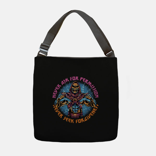 Skeletons Never Ask Permission-None-Adjustable Tote-Bag-glitchygorilla
