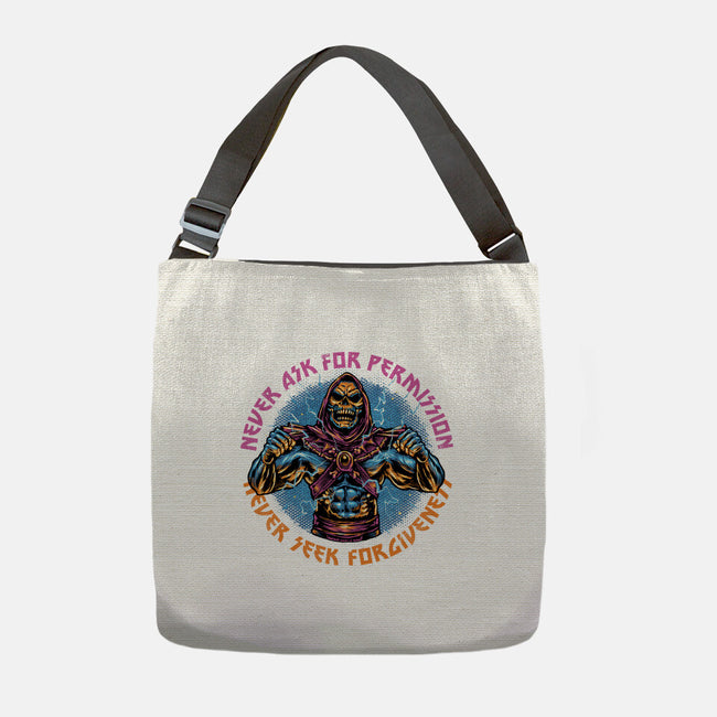 Skeletons Never Ask Permission-None-Adjustable Tote-Bag-glitchygorilla