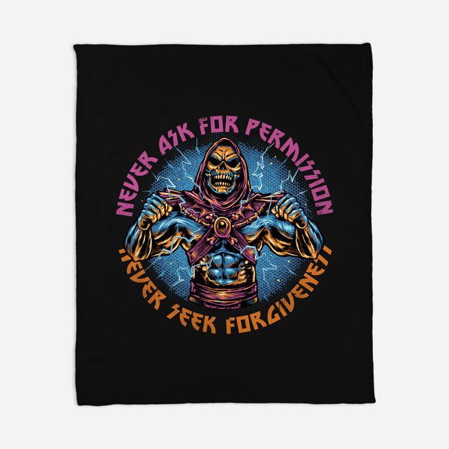 Skeletons Never Ask Permission-None-Fleece-Blanket-glitchygorilla