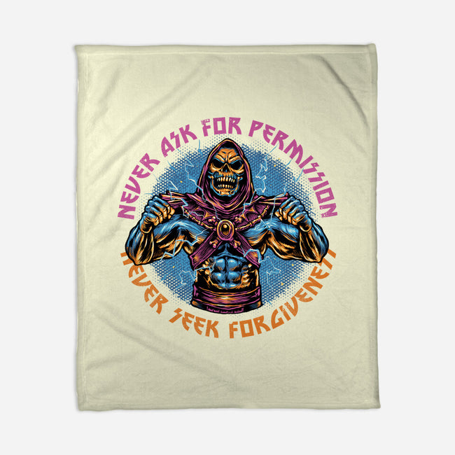 Skeletons Never Ask Permission-None-Fleece-Blanket-glitchygorilla